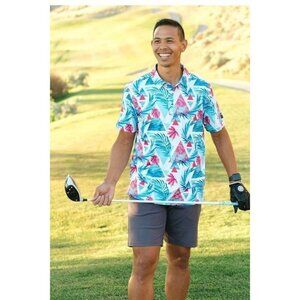NEW Yatta‎ Golf MaiKai’i Golf Polo Short Sleeve Shirt Mens Size 4XL NWT